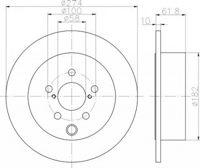 HELLA PAGID 8dd355120341 -  Тормозной диск